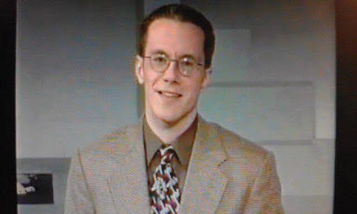 Eric as a young news broadcaster