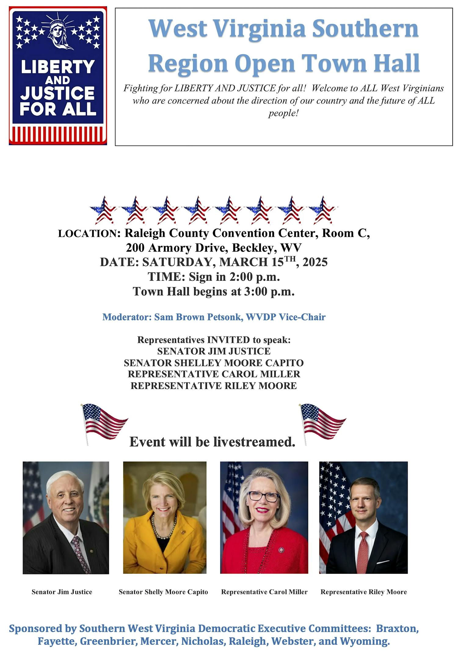 Flyer for March 15 Town Hall