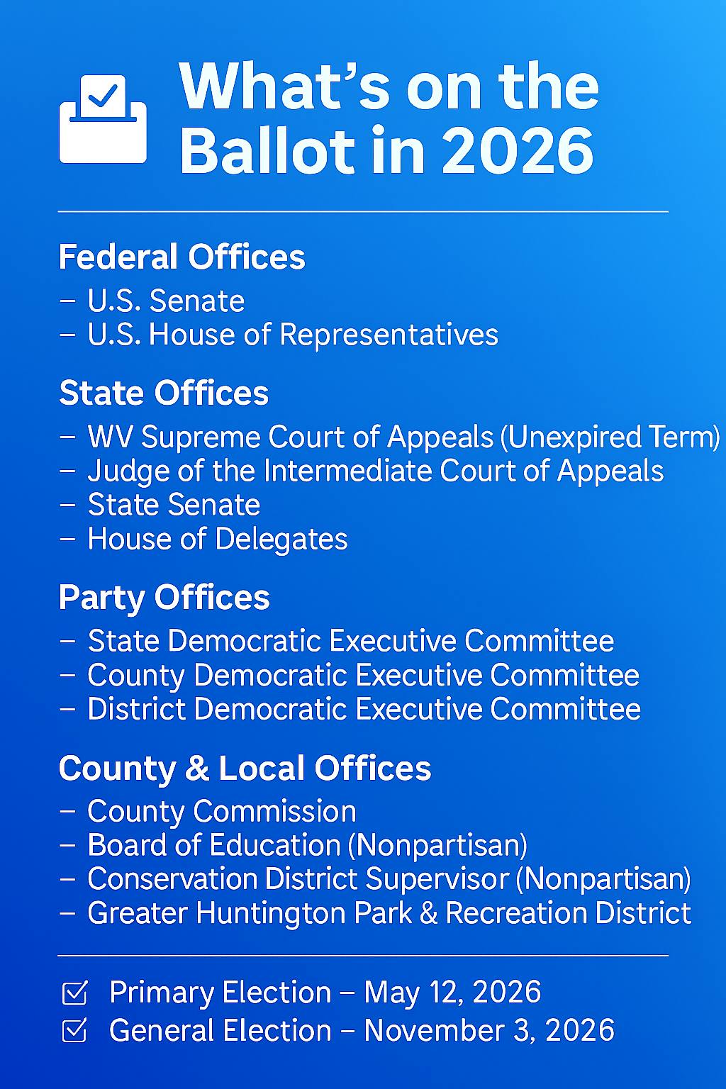 What's on the ballot in 2026