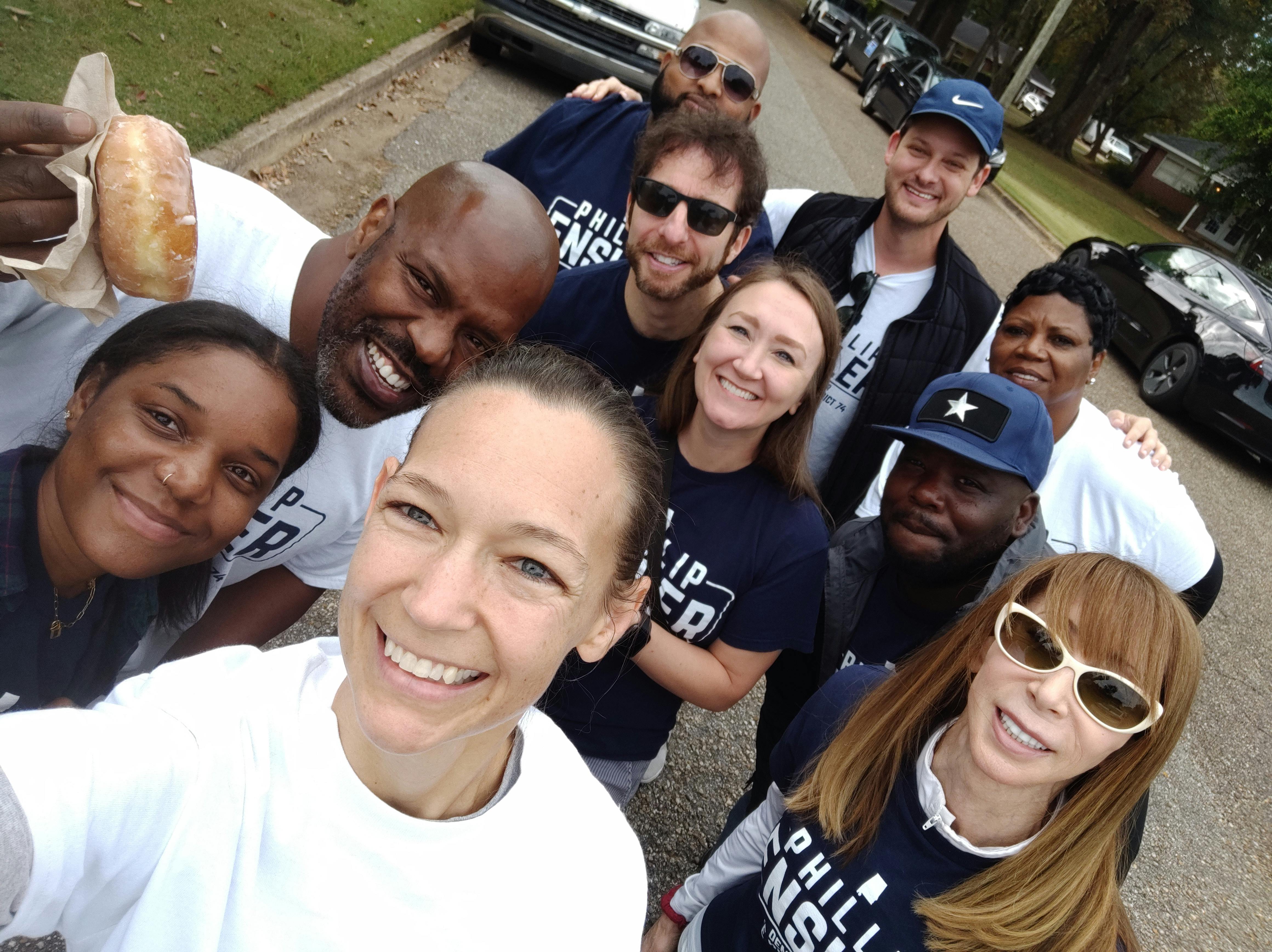 Group doorknocking for Phil Ensler