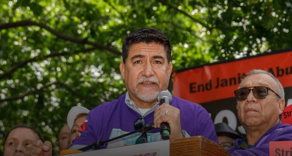 <p>david huerta, president of seiu california</p>