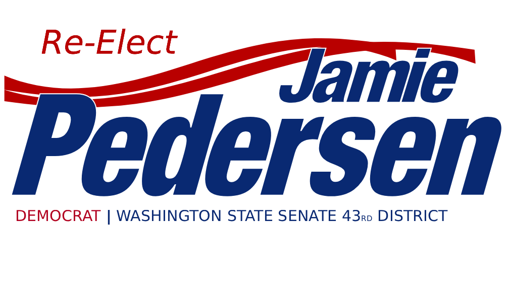 Jamie Pedersen for Re-election logo