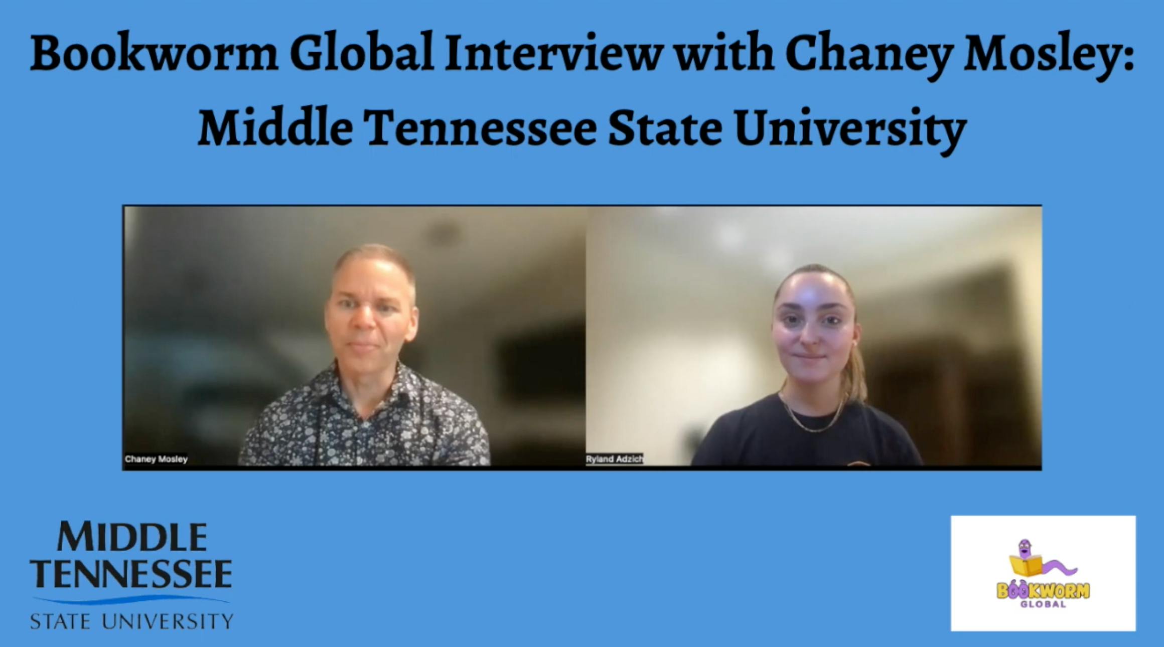 A Bookworm Global interview with Chaney Mosley