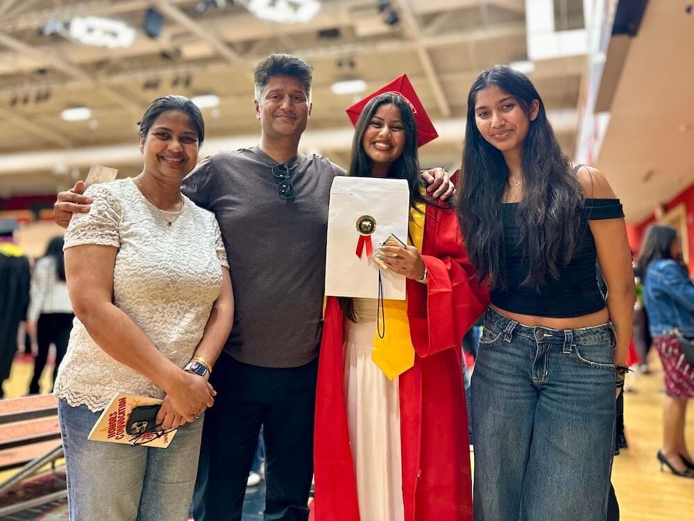 Deepti with family