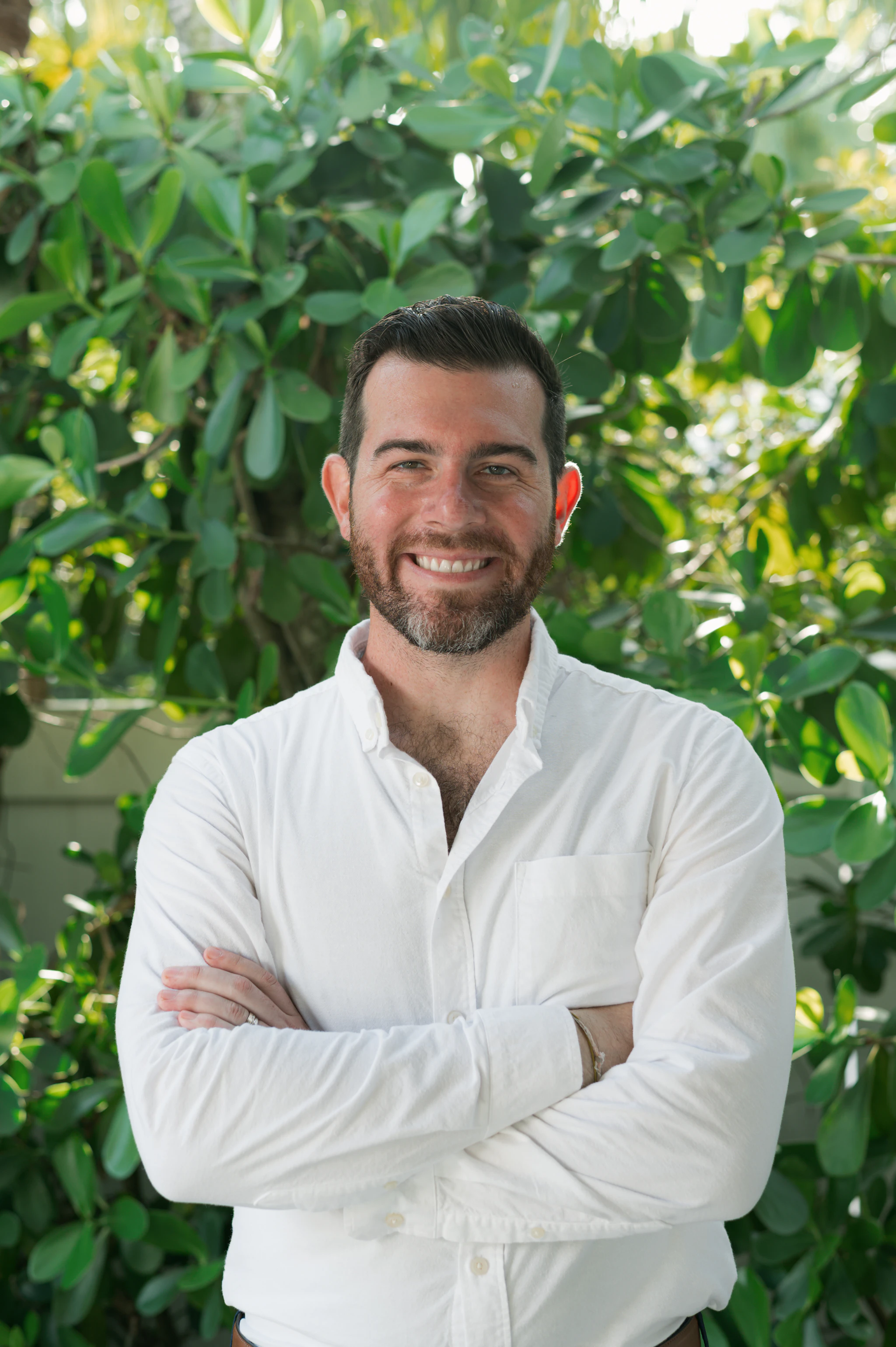 Green Hedge White Shirt