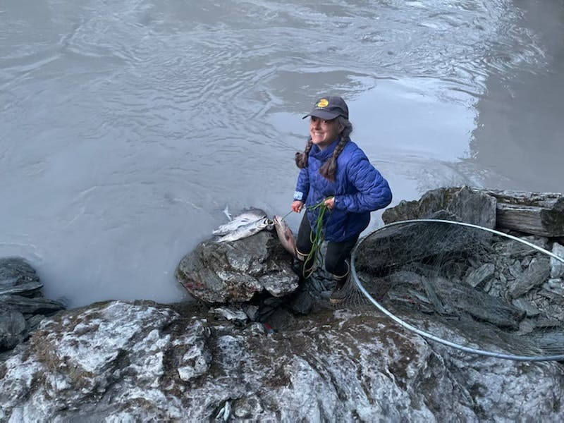 Sandra Dipnetting the Copper River