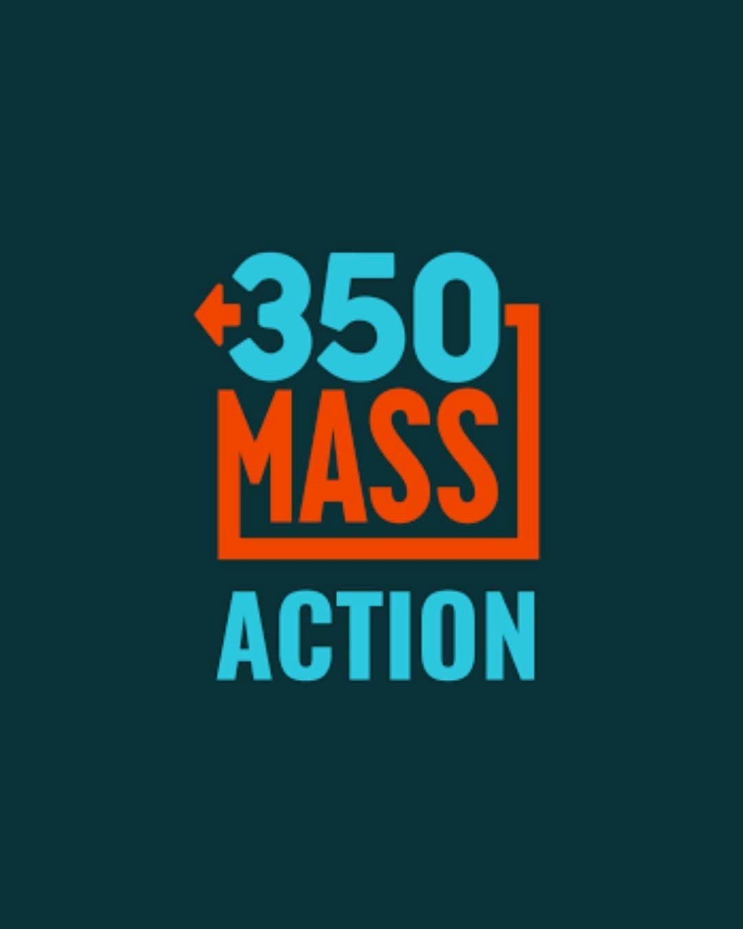 350 Mass Action log in red and light blue, with dark blue/green background