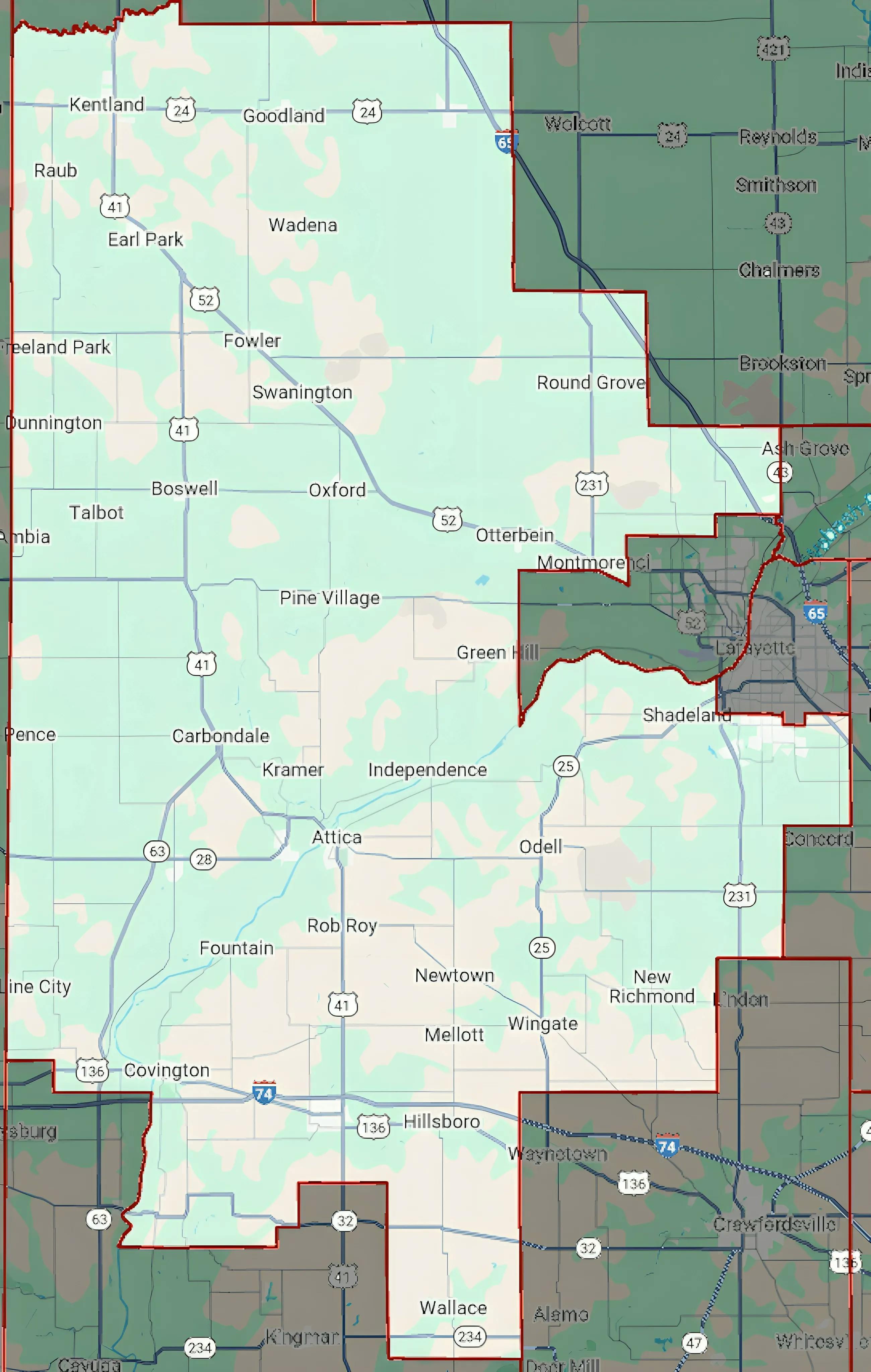 Map of Indiana House District 13