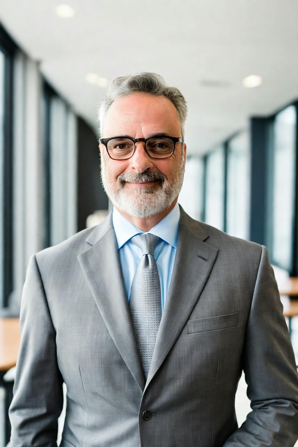 Portrait of candidate smiling