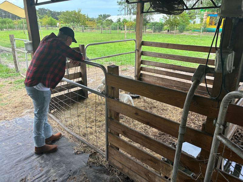 Candidate on farm