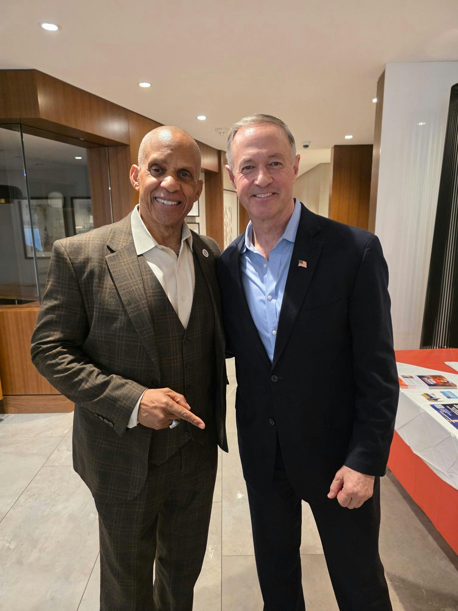 Walter Kirkland at the South County Democratic Club event March 2026