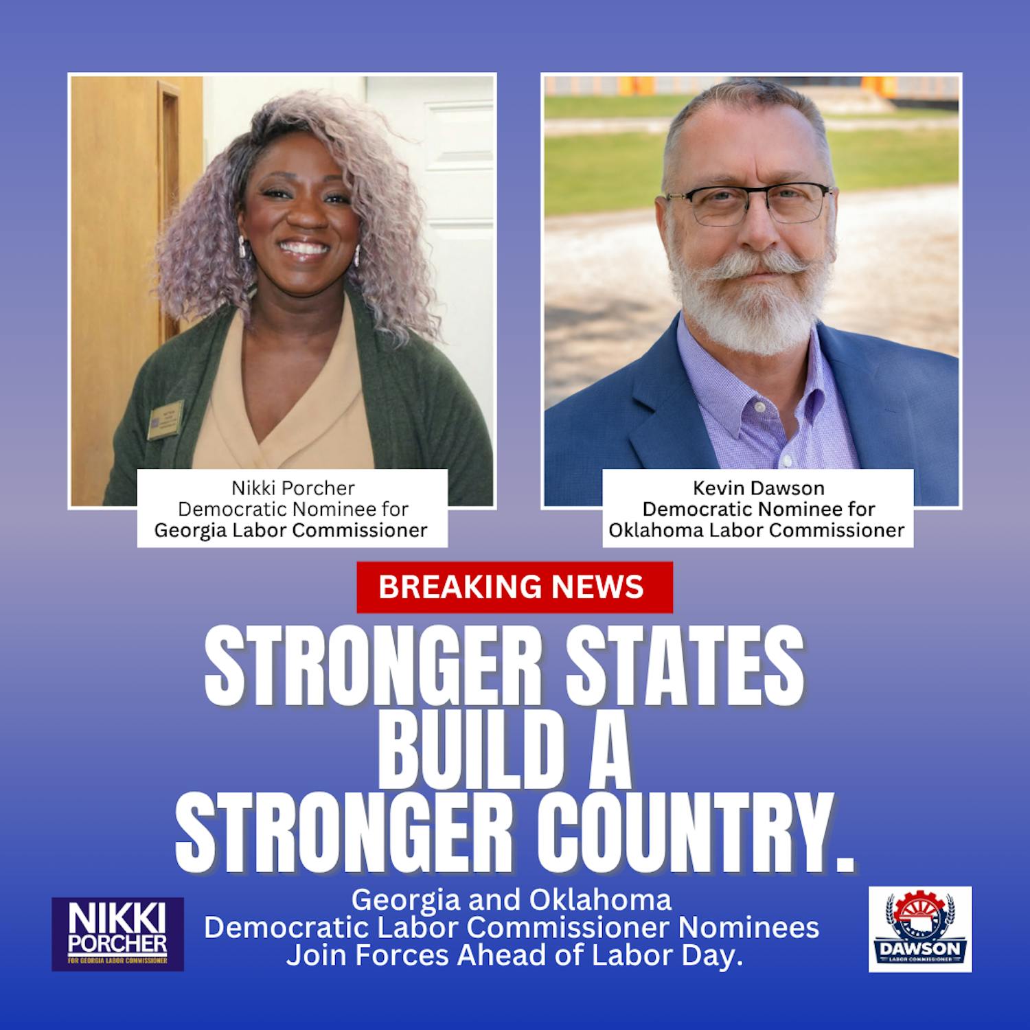 Nikki Porcher and Kevin Dawson working across state lines to build stronger communities
