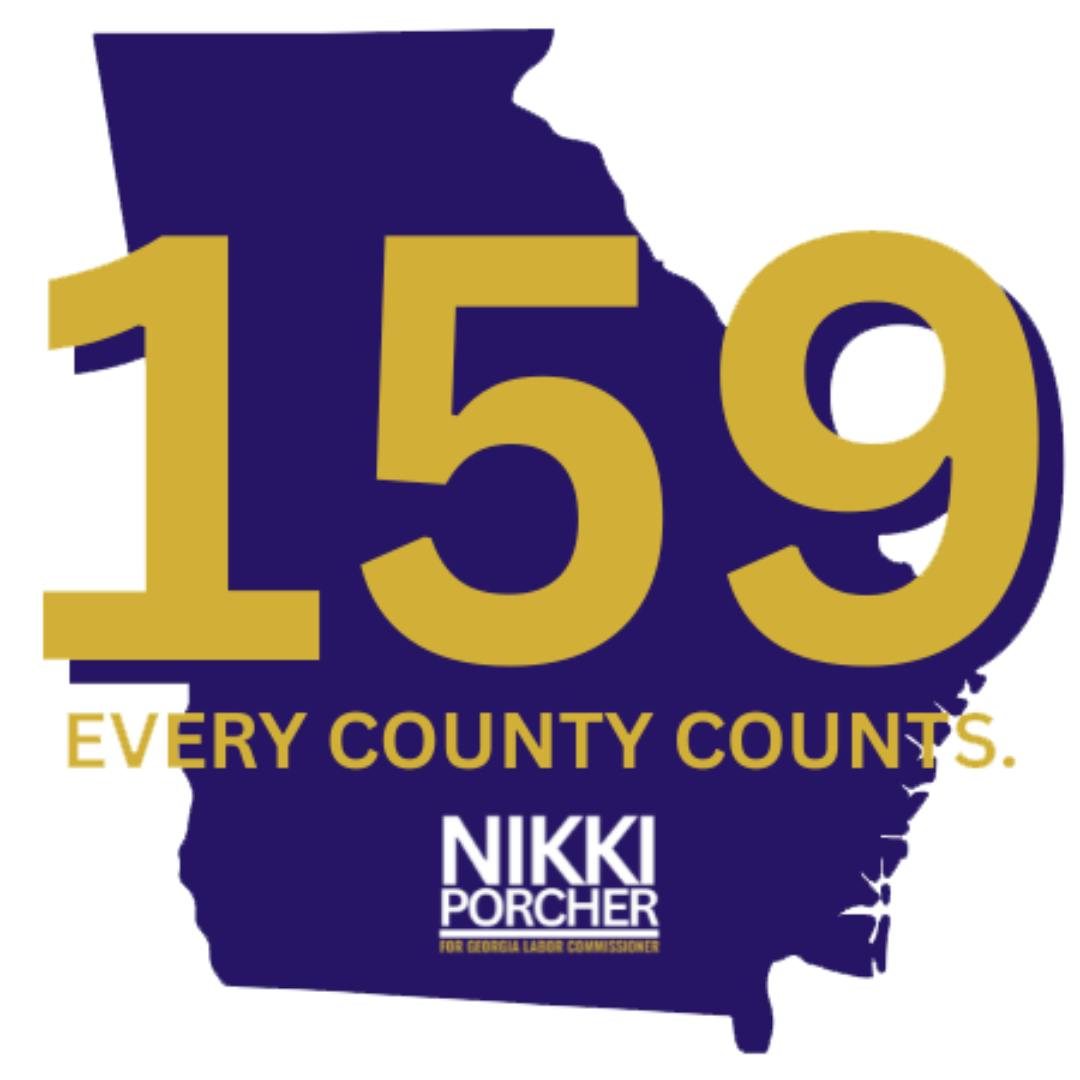 Nikki Porcher's "Every County Counts" badge