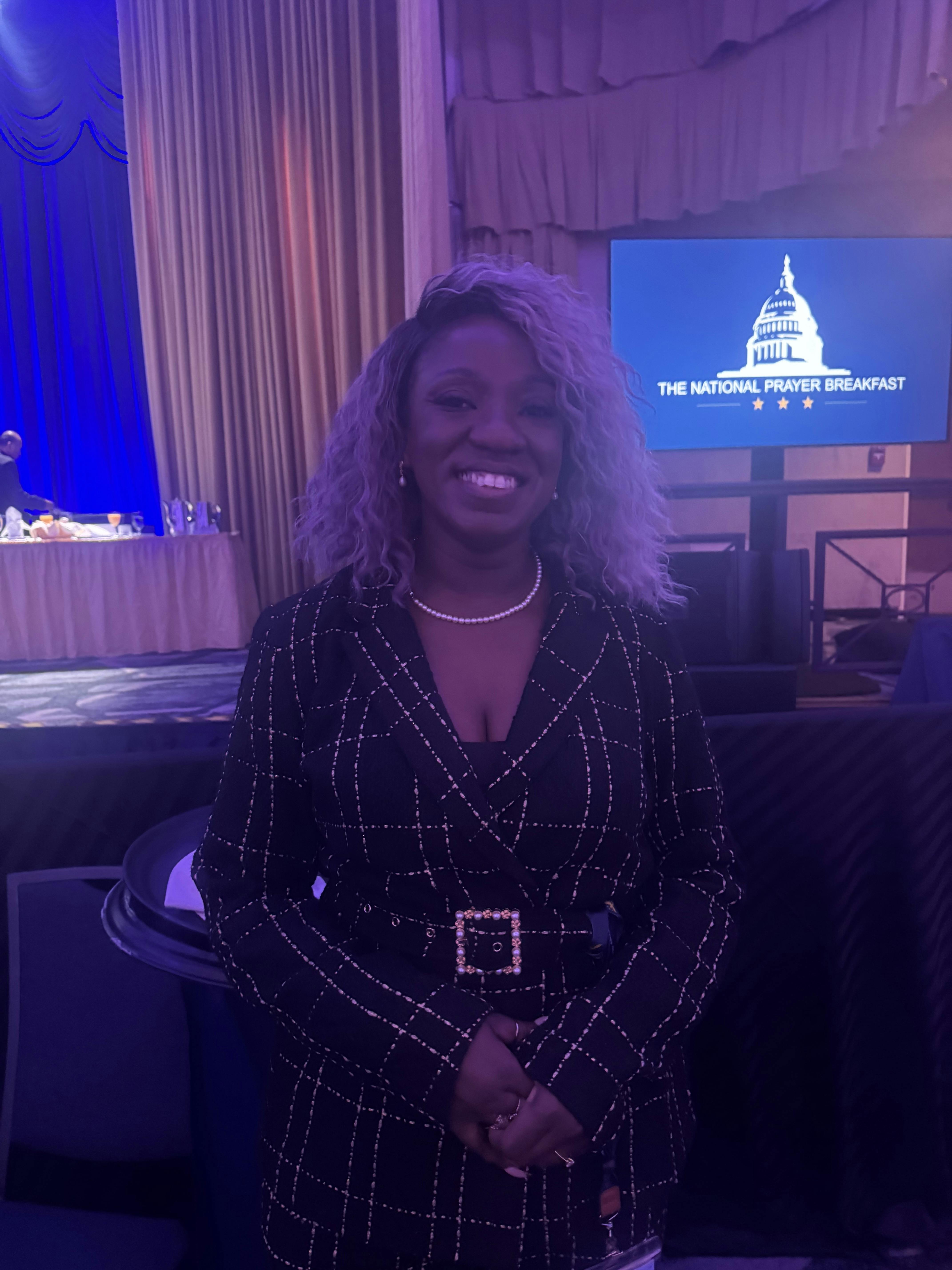 Nikki Porcher Future Georgia Labor Commissioner at the 74th National Prayer Breakfast in Washington D.C.