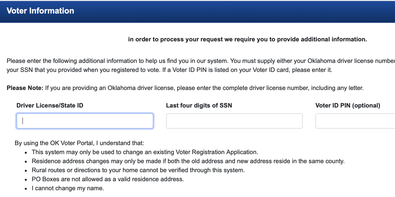 Fill out information Fill out information