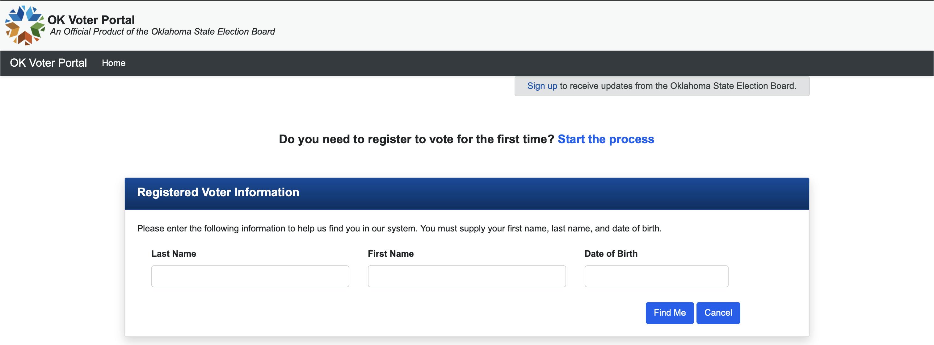 Ensure you're registered to vote.