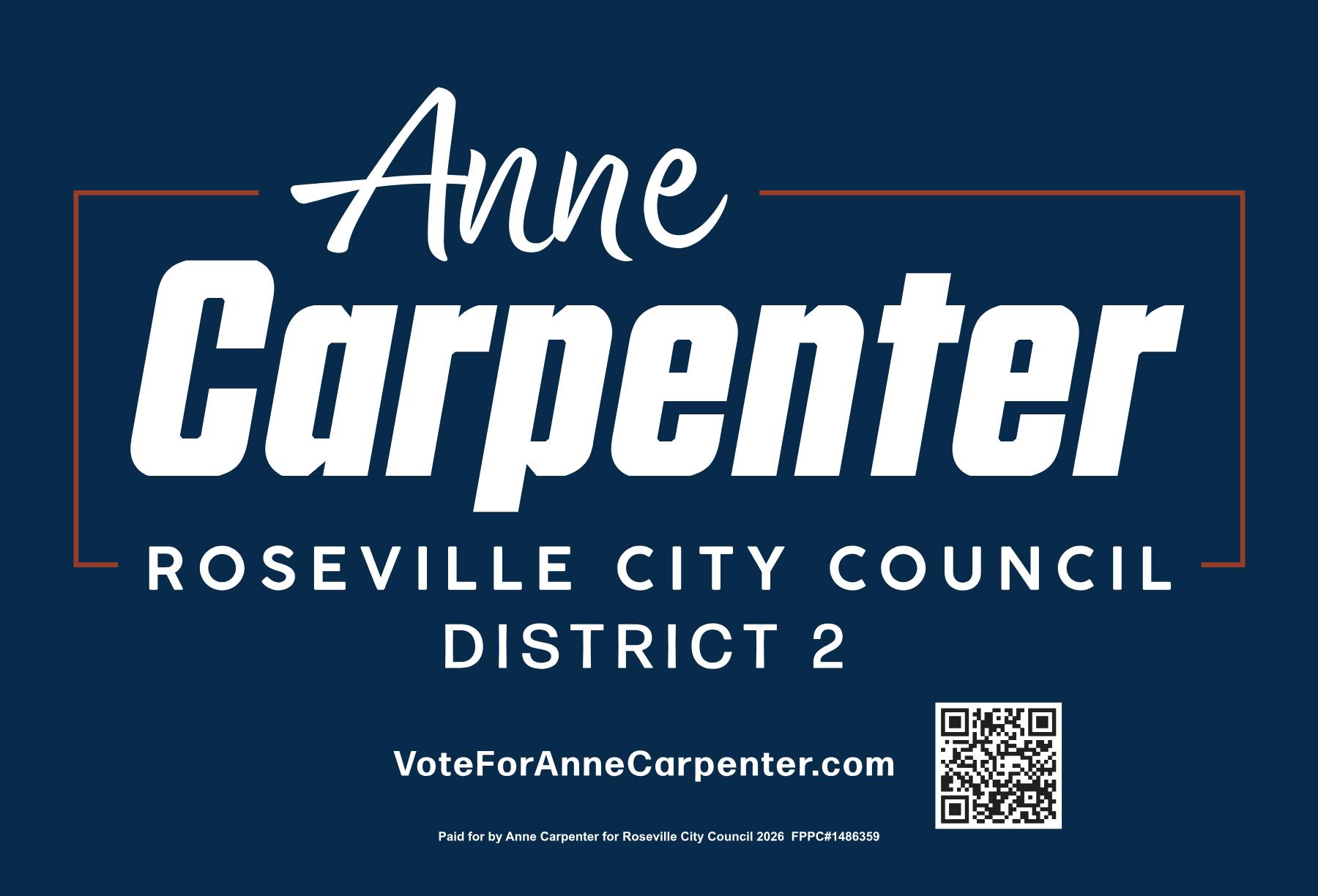 Anne Carpenter Lawn Sign