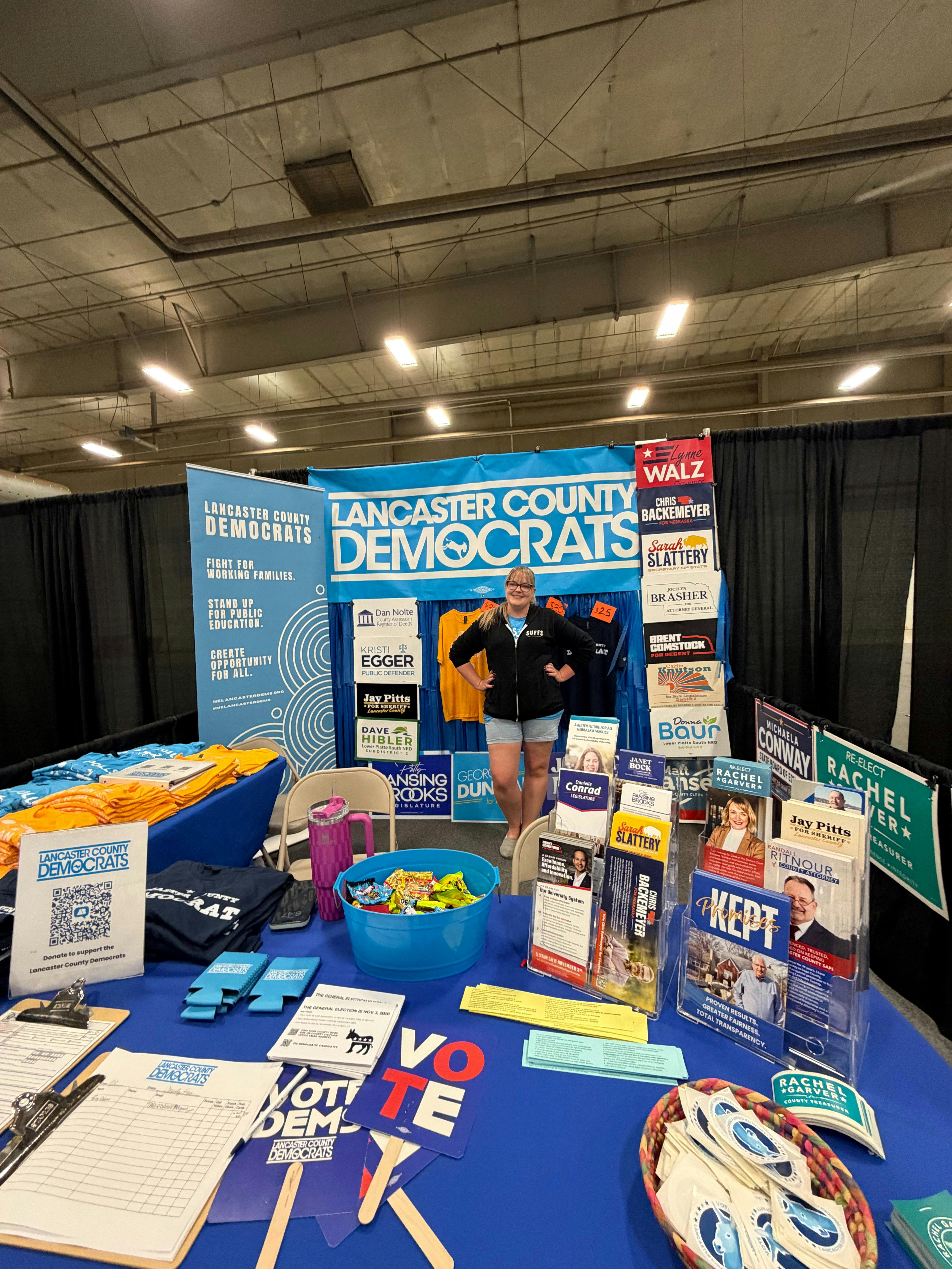 LCDP Chair at County fair booth