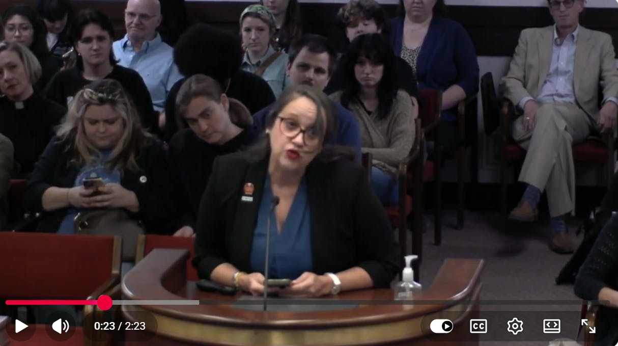 Julie testifying