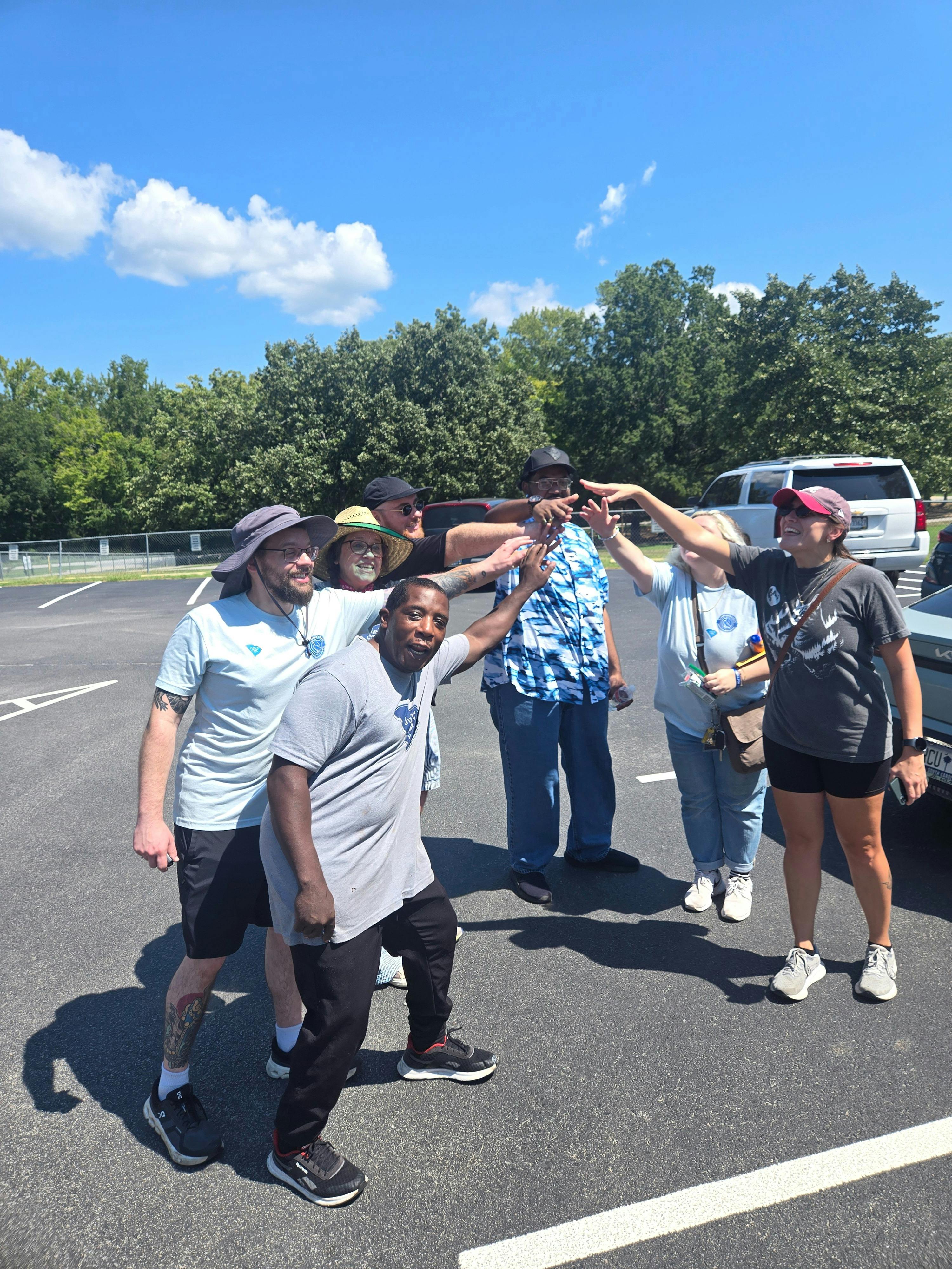 Excited volunteers