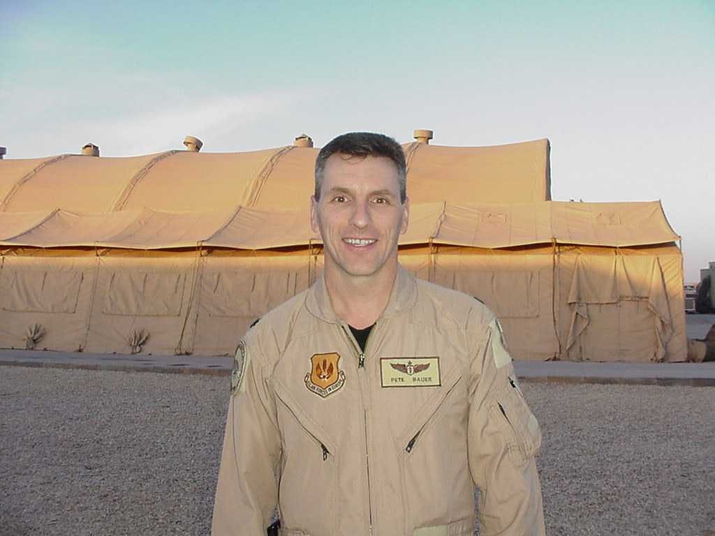 Dr Pete during deployment to Prince Sultan Air Base, Saudi Arabia