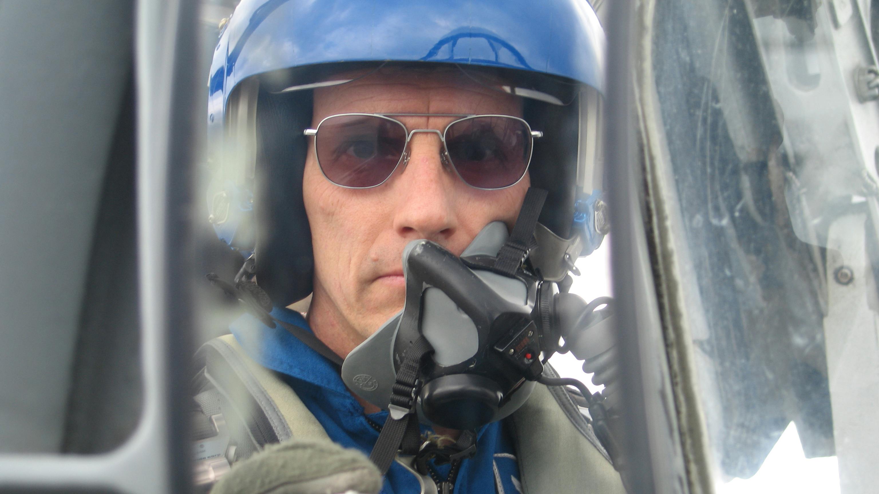 Dr Pete prepping for Takeoff in NASA T-38N