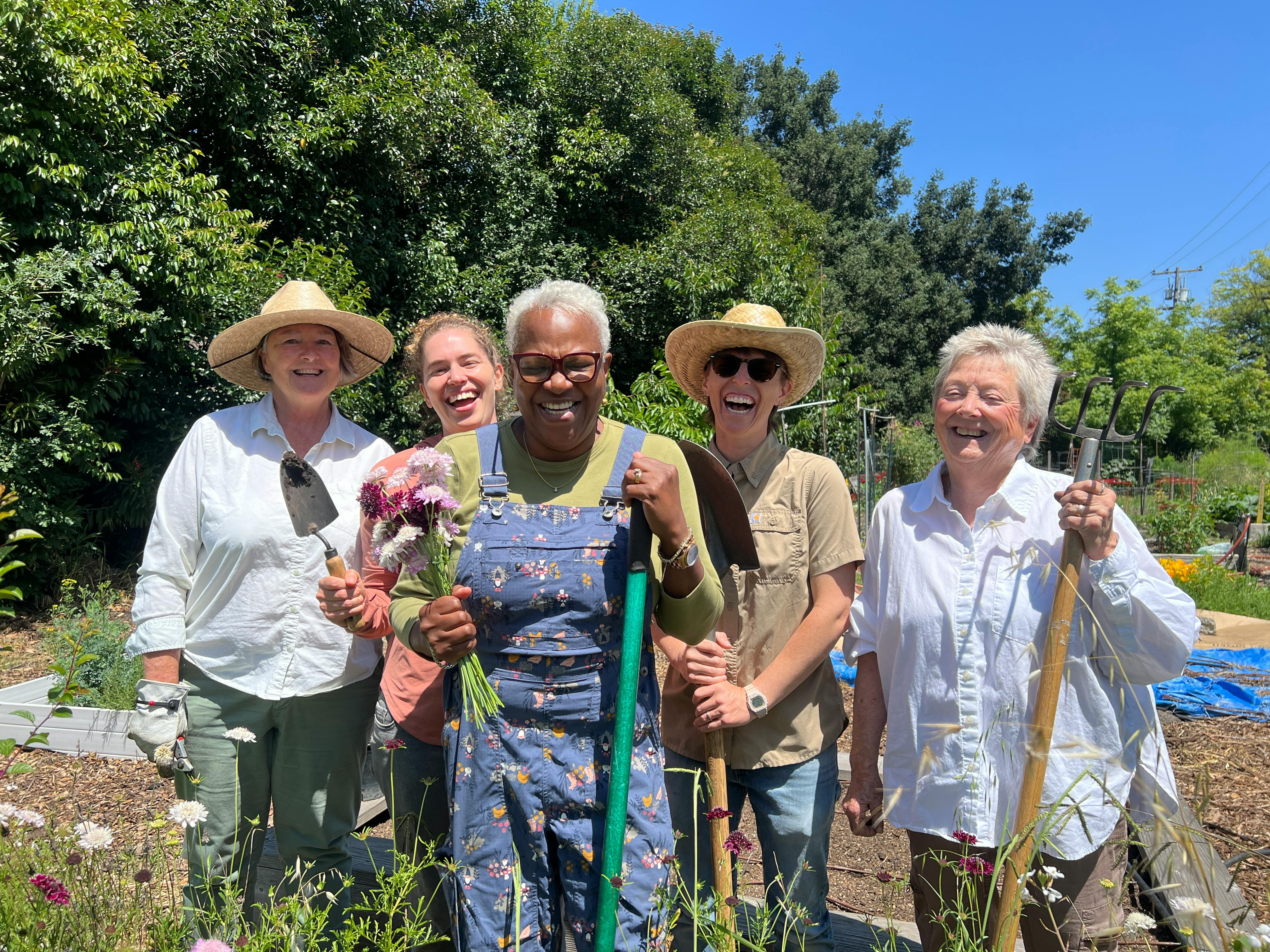 Melanie Carter-Jones at the community garden on Mendocino Avenue that she organizes