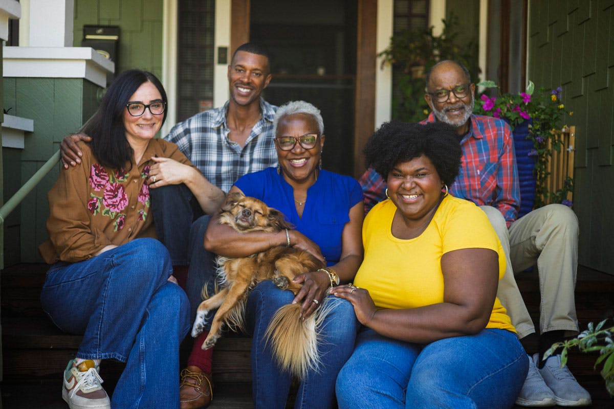 Melanie Jones-Carter with her family