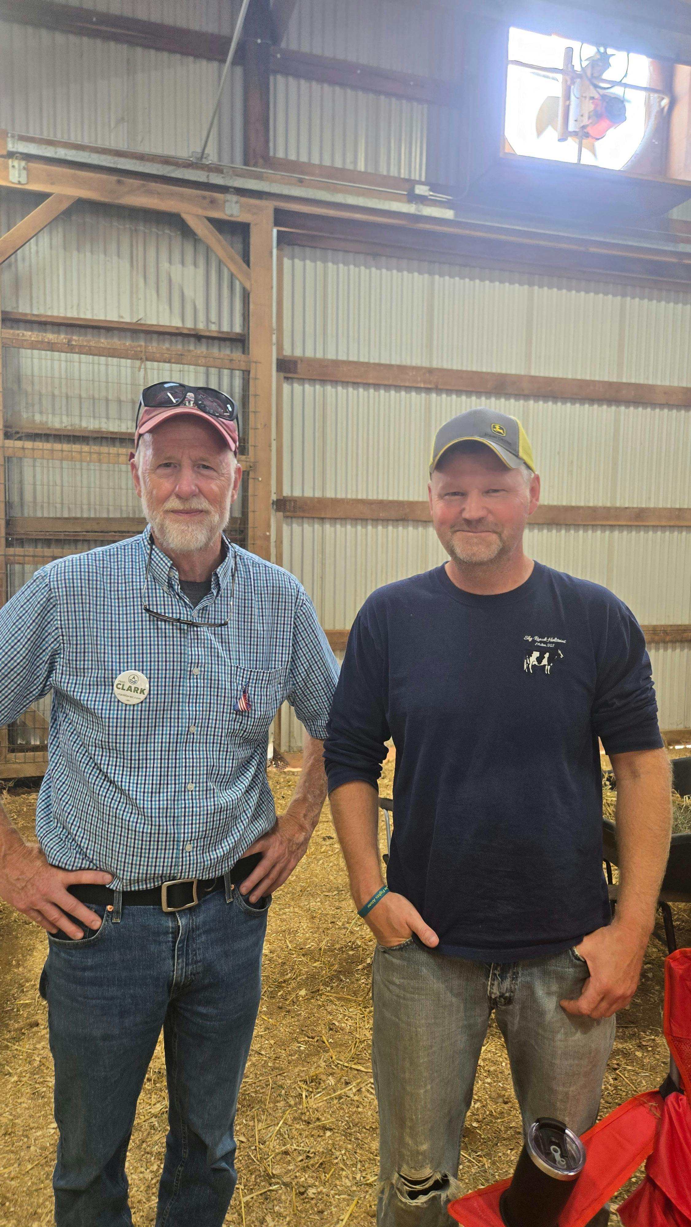 Fred Clark at a farm