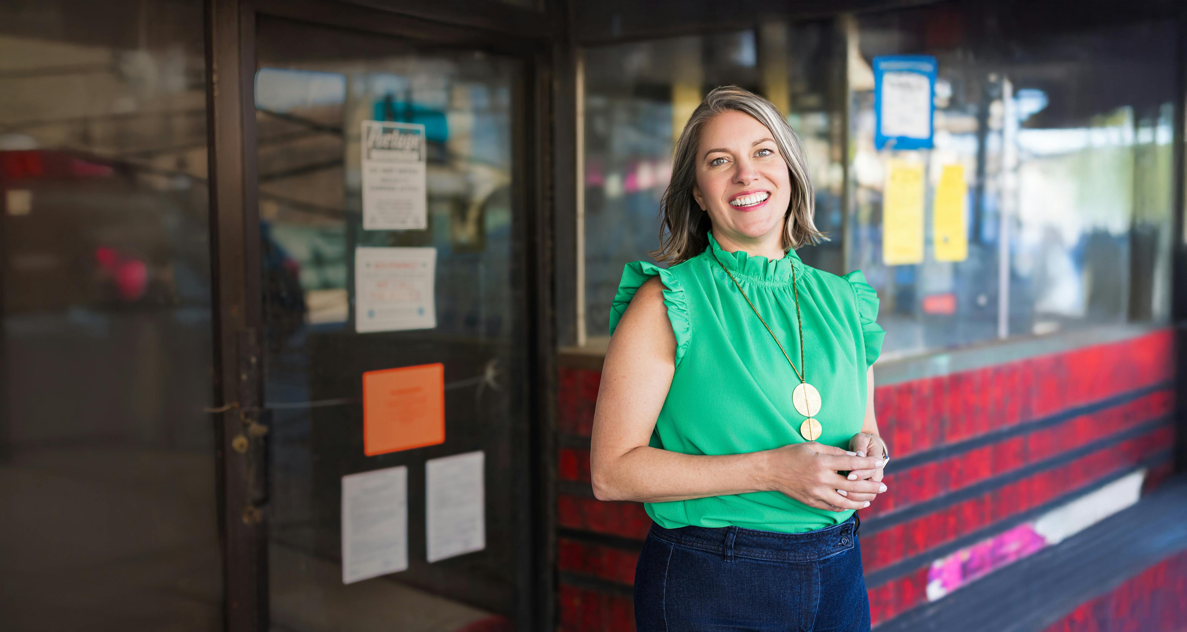 Portrait of candidate smiling