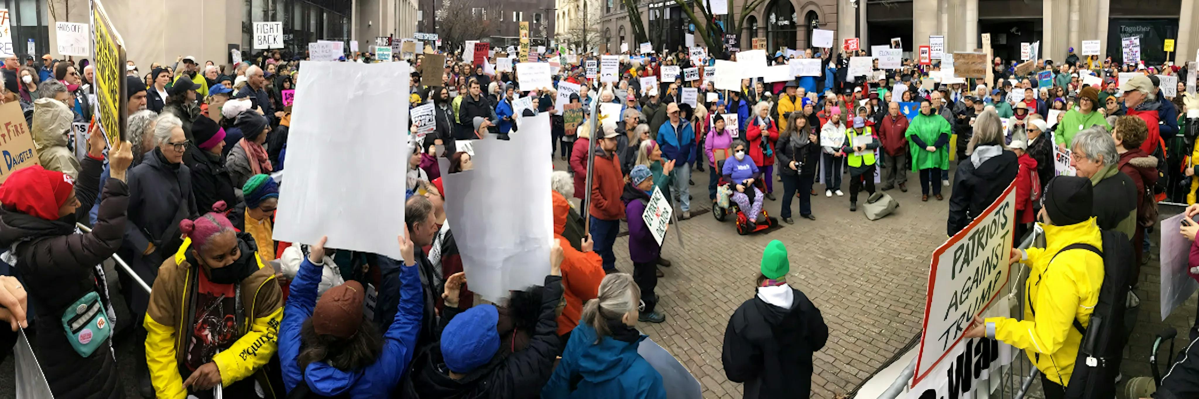 Hands Off protest on the Commons