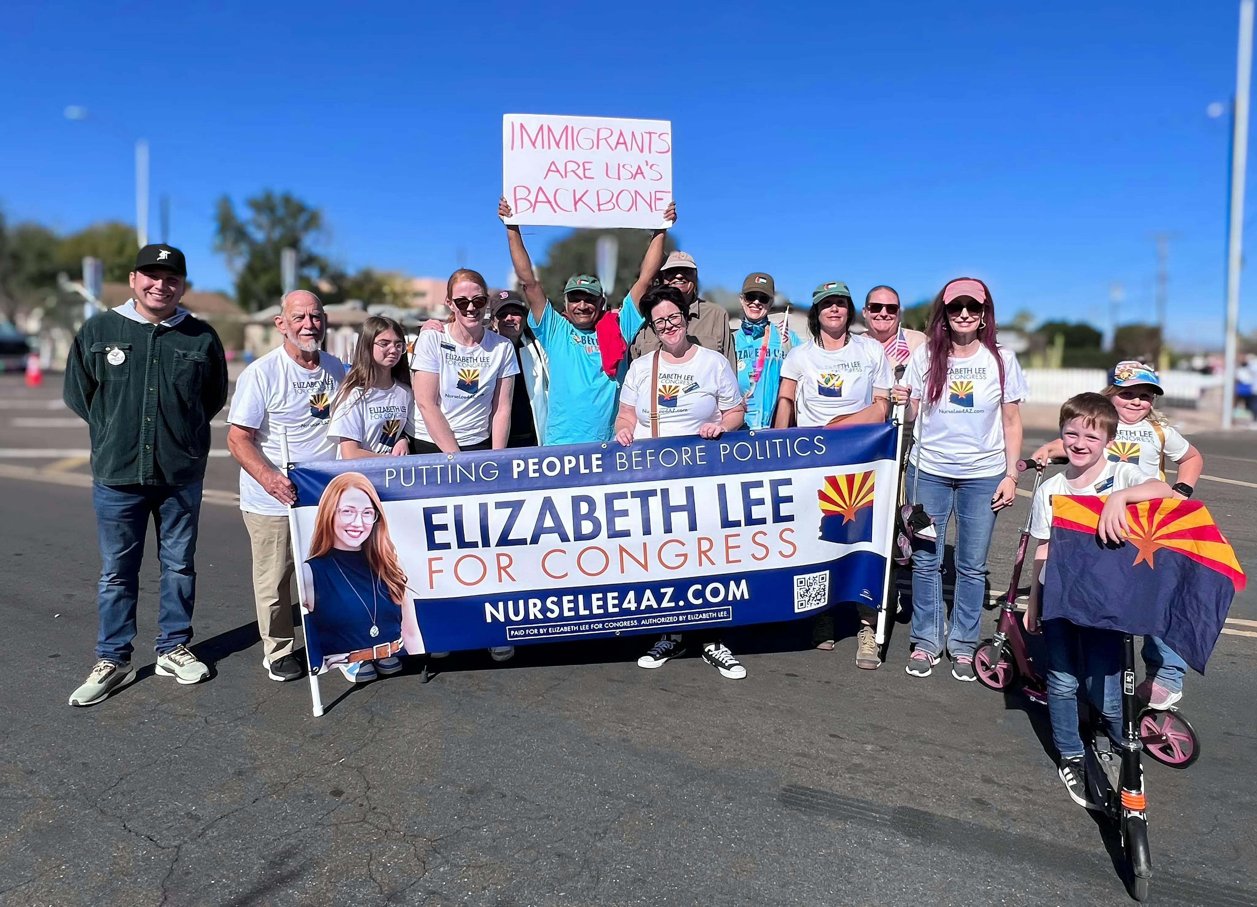 Nurse Lee Marches in MLK Parade