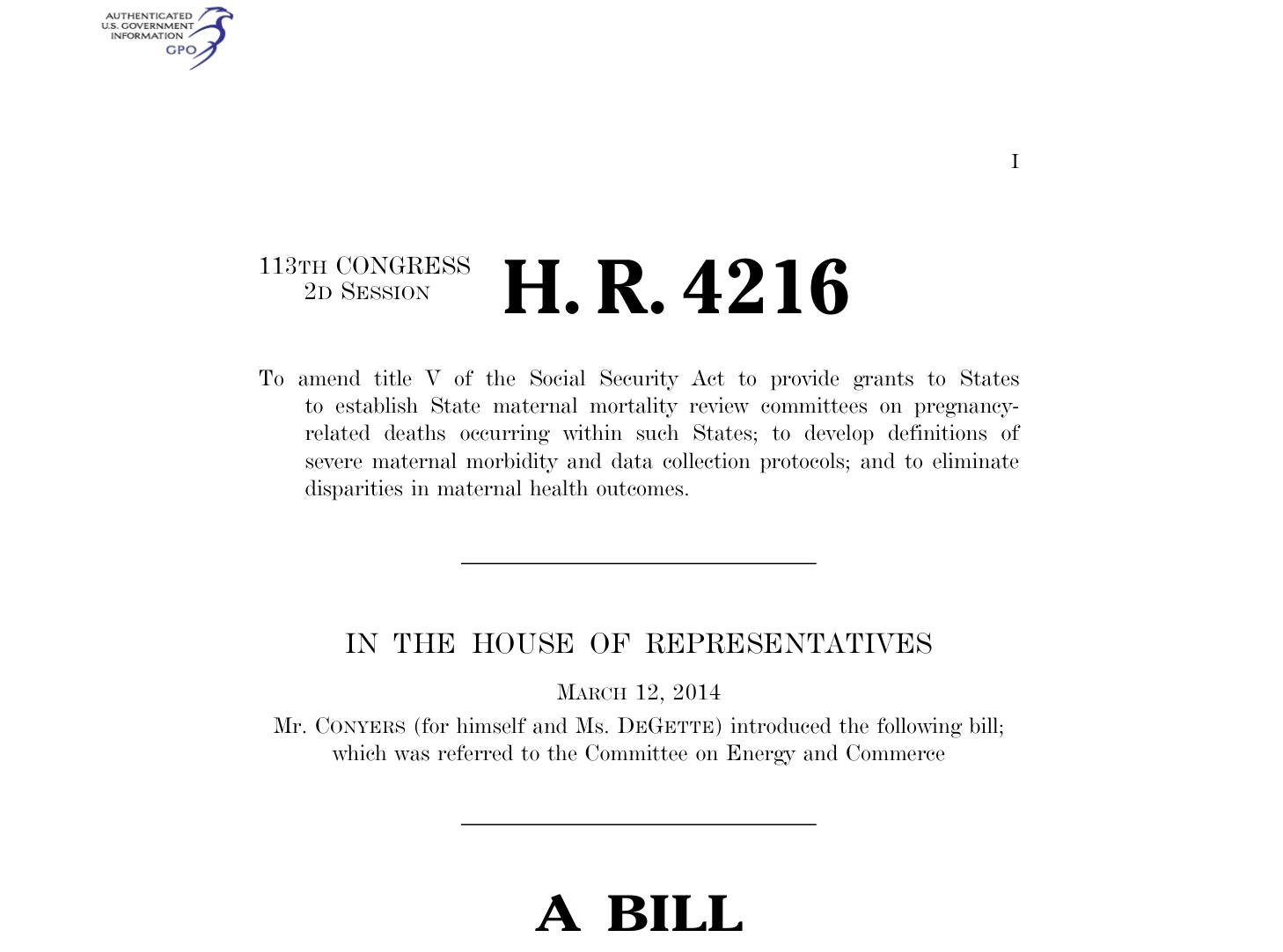 Maternal Health Accountability Bill Passed